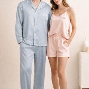 PAO Clothing Heren Pyjama Set Luxe Comfort Blue