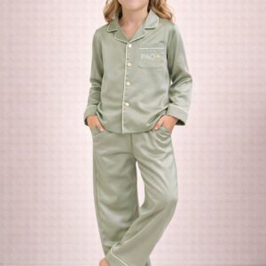 PAO Clothing Kinder Pyjama Set Luxe Comfort  Lange Mouw & Broek groen